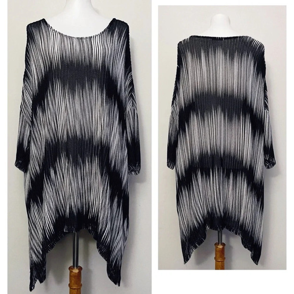 Alberto Makali flowy tunic top chic boho chic classy office plus-size - Picture 1 of 6